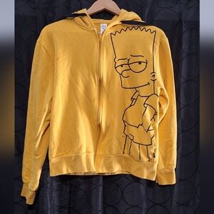 Yellow Hoodie with Cartoon Graphic